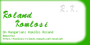 roland komlosi business card